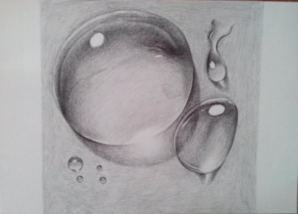 Капля рисунок карандашом