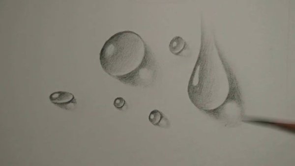 Рисование капельки воды