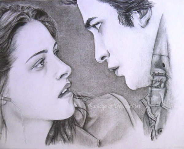 Рисунки Эдварда Каллена и Беллы Свон