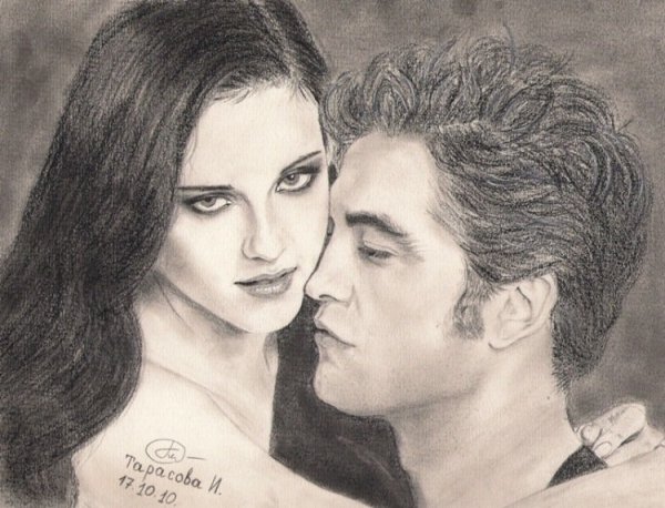 Рисунки Эдварда Каллена и Беллы Свон