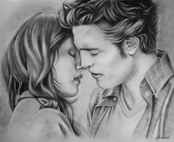 Белла и Эдвард для срисовки