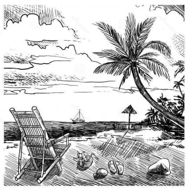 Песочный замок рисовать