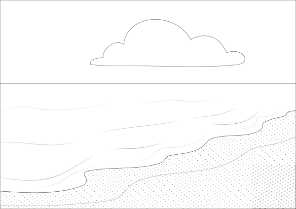 Побережье карандашом