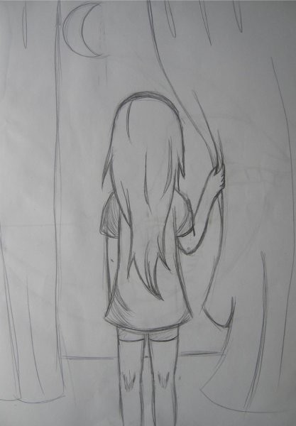 Девушка рисунок