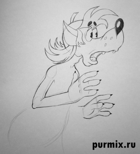 Волк ну погоди карандашом