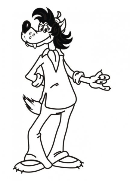 Волк из ну погоди рисунок поэтапно