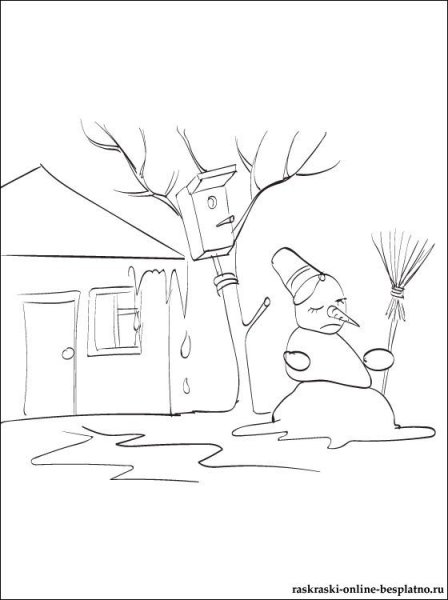 Весна рисунок черно белый