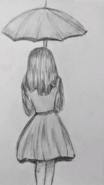 Рисунок девушки карандашом