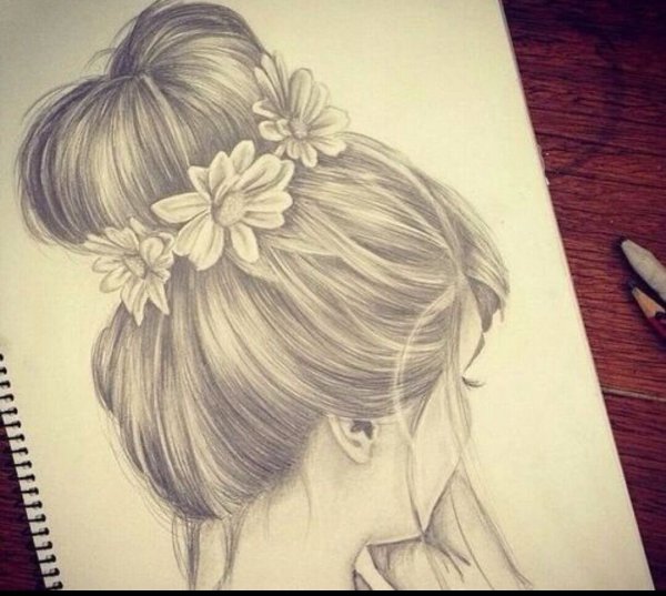 Подружки рисунок карандашом