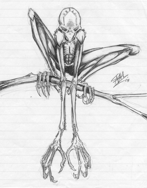 Инопланетянин карандашом легко