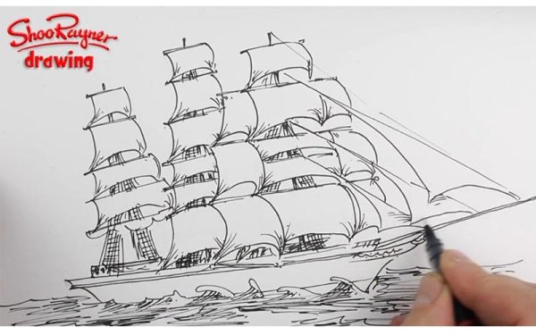 Корабль Алые паруса раскраска