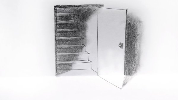 Лестница рисунок карандашом