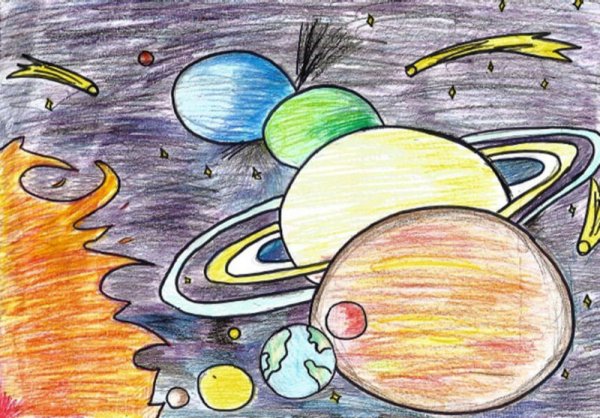 Рисунок на космическую тему