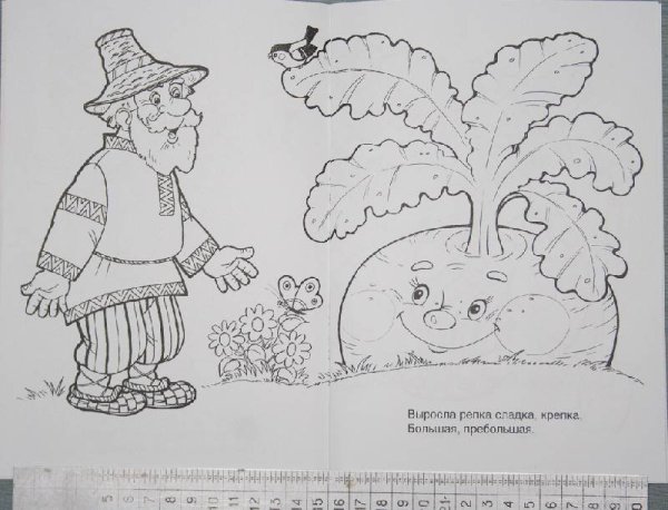 Репка рисунок карандашом