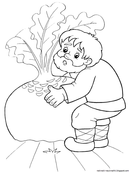 Поэтапное рисование Репка для детей