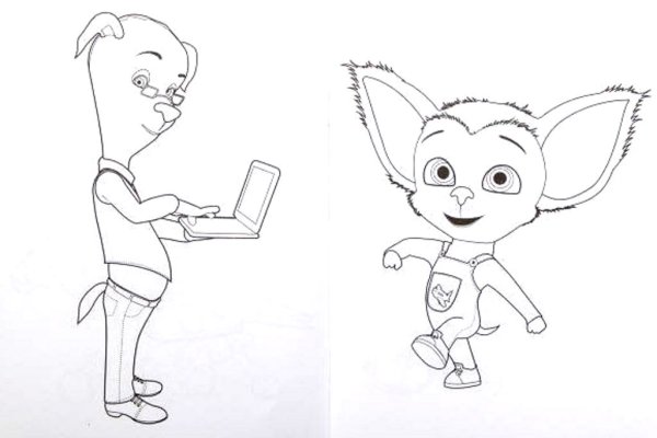 Барбоскины рисунок карандашом