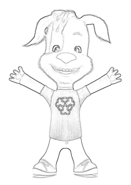 Нарисовать малыша из Барбоскиных