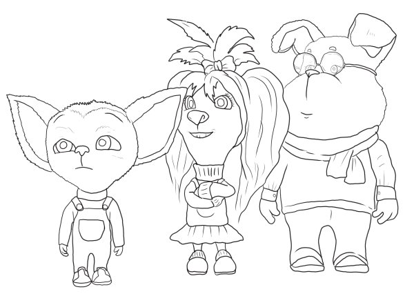 Раскраска Барбоскины роза