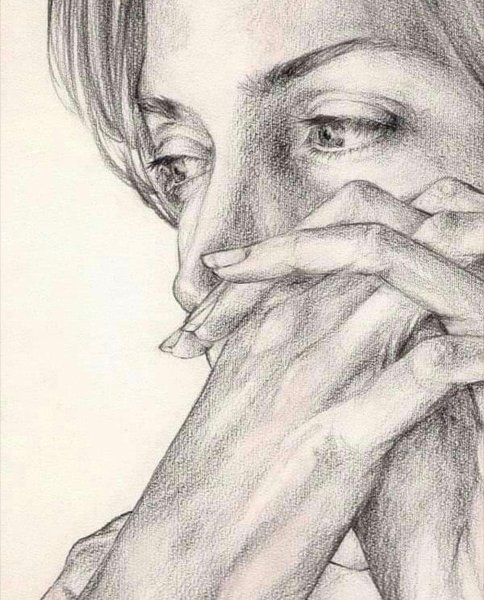 Восточная женщина карандашом