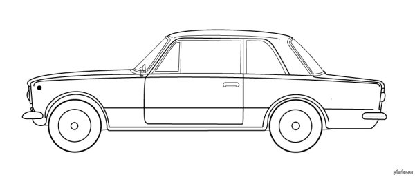 ВАЗ 2106 рисунок сбоку