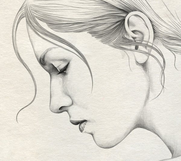 Рисунок женщины карандашом