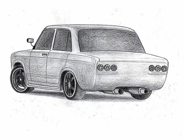 ВАЗ 2107 карандашом