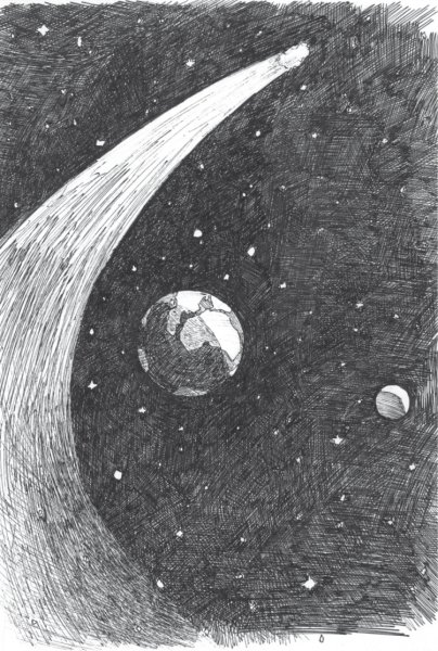 Комета карандашом