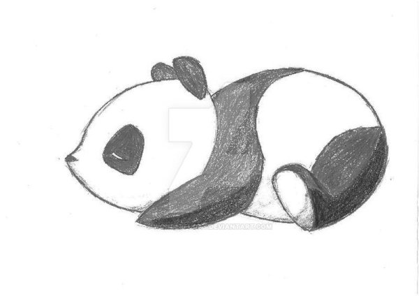 Нарисовать панду карандашом