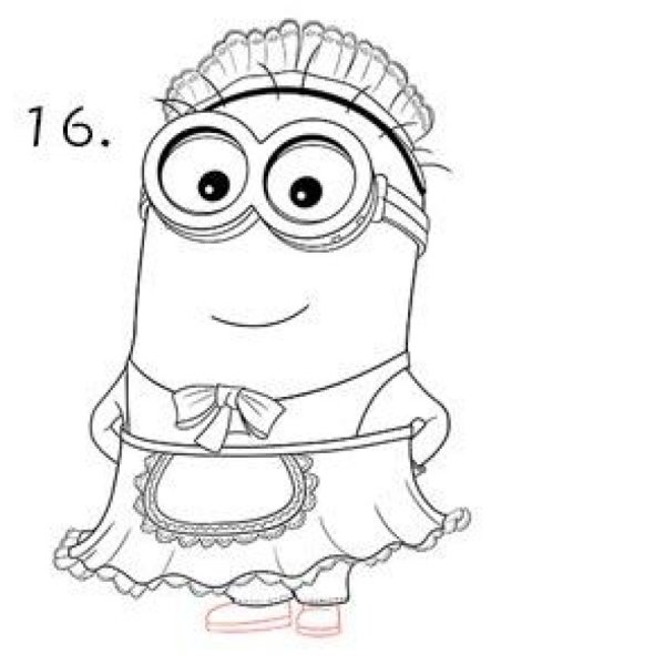 Миньоны картинки для срисовки