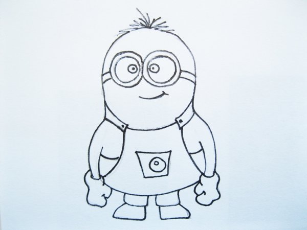 Миньоны карандашом
