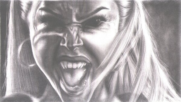 Вампир рисунок карандашом