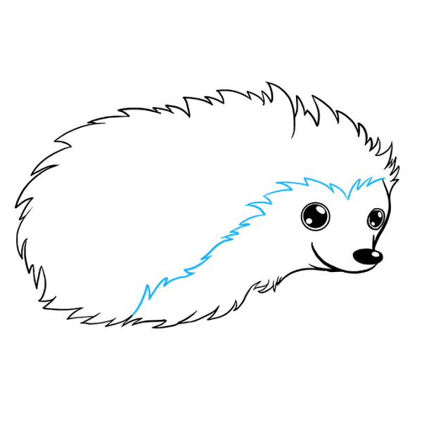 Рисование ежика поэтапно