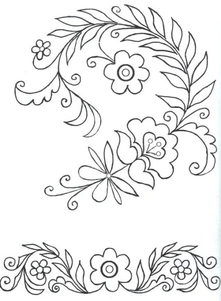 Хохлома трафарет