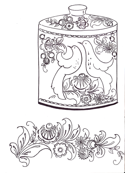 Хохлома раскраска