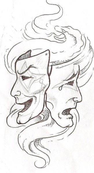 Тату маски театральные эскизы