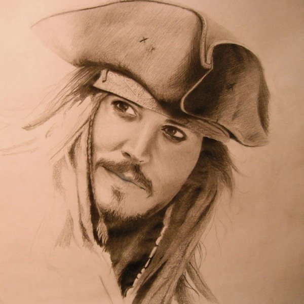 Нарисовать Джека воробья легко