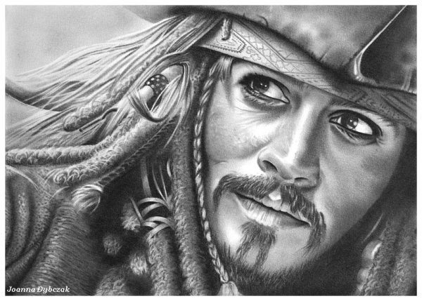 Джек Воробей карандашом