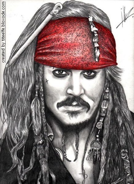 Джек Воробей рисунок