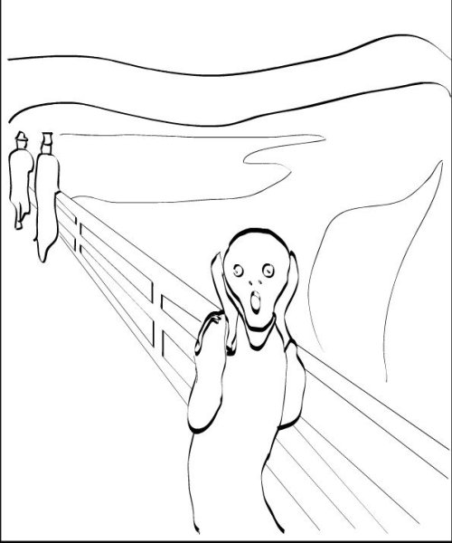 Крик раскраска