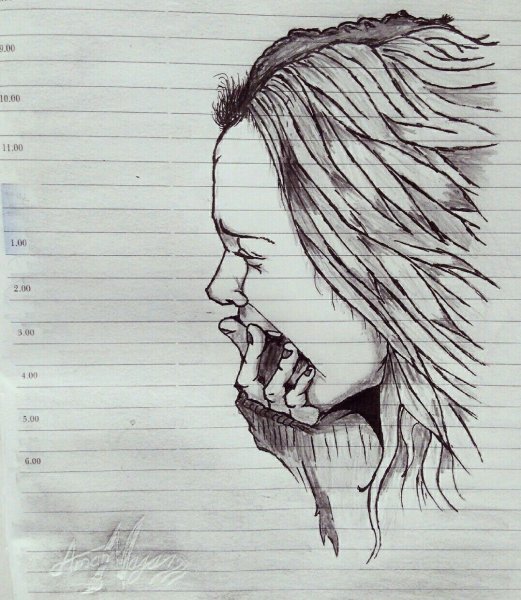 Рисунки для срисовки карандашом прикольные грустные