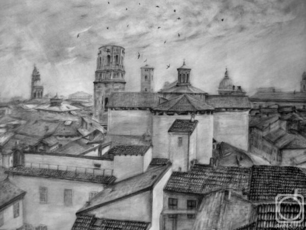 Крыша рисунок карандашом