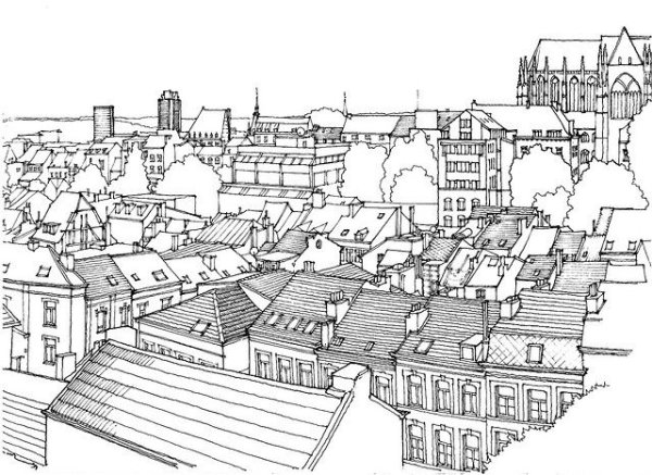 Крыши города Графика