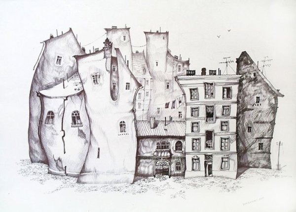 Крыши города Графика