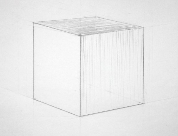 Рисование Куба карандашом