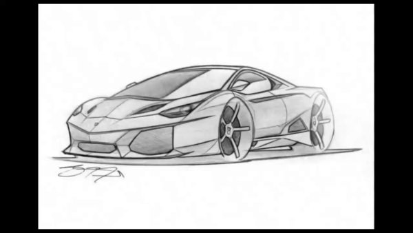 Ламборджини авентадор нарисовать