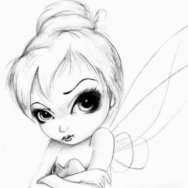 Фея рисунок легкий для срисовки