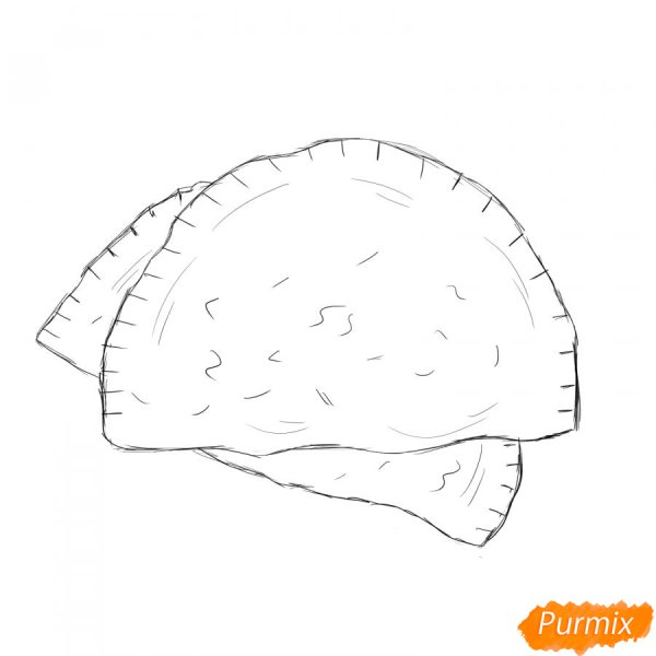 Чебурек рисунок карандашом