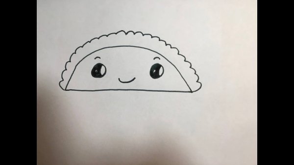 Чебурек мультяшный вектор