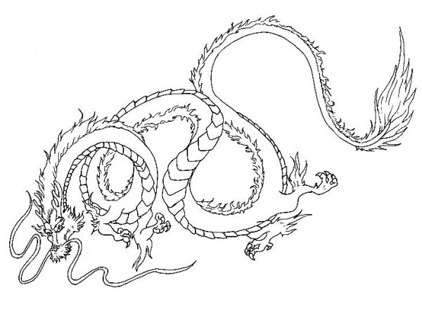 Китайский дракон рисунок