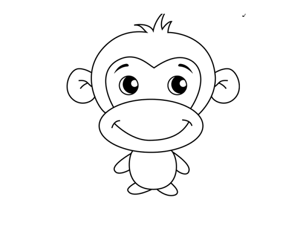 Рисуем обезьянку с детьми